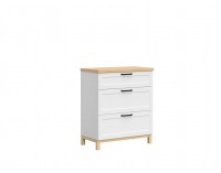 Komoda Haga KOM3S - biela canadian / dub poľský