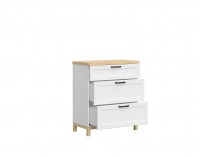 Komoda Haga KOM3S - biela canadian / dub poľský