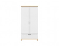 Šatníková skriňa Haga SZF2D1S - biela canadian / dub poľský