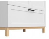 Šatníková skriňa Haga SZF2D1S - biela canadian / dub poľský