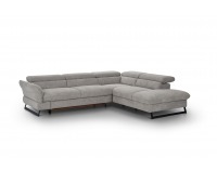 Rohová sedačka s rozkladom Haiti P - sivá / čierna