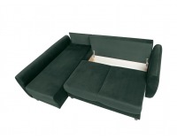 Rohová sedačka s rozkladom a úložným priestorom Hampton L - zelená