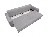 Pohovka s rozkladom a úložným priestorom Hampton Lux - sivá / wenge