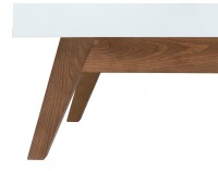 Komoda Heda KOM3S - biela / smrekovec sibiu zlatý / biely lesk