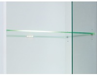 Vitrína Heda REG1W2S - biela / smrekovec sibiu zlatý / biely lesk