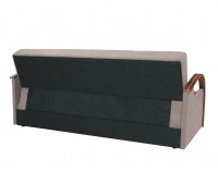 Pohovka s rozkladom a úložným priestorom Jeff - béžová / drevo (TX007)