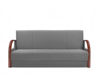 Pohovka s rozkladom a úložným priestorom Jeff - sivá / drevo (TX007)