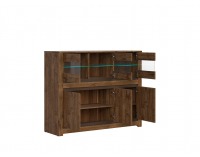 Vitrína Kada KOM3W3D - dub april