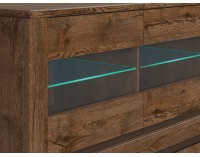 Vitrína Kada KOM3W3D - dub april