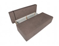 Pohovka s rozkladom a úložným priestorom Kasola Lux - hnedá / béžová