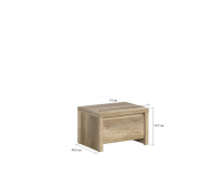 Nočný stolík Kaspian KOM1S - dub monument