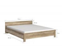 Posteľový rám Kaspian LOZ/160 - dub monument