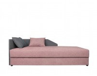 Jednolôžková posteľ (váľanda) Kelo 90 L/P - ružová / sivá