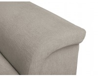 Rohová sedačka s rozkladom a úložným priestorom Kerman L - béžová / drevo (TX061)