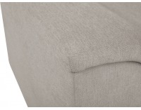 Rohová sedačka s rozkladom a úložným priestorom Kerman L - béžová / drevo (TX061)