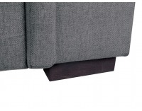 Rohová sedačka s rozkladom a úložným priestorom Kerman L - sivá / drevo (TX023)