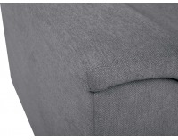 Rohová sedačka s rozkladom a úložným priestorom Kerman L - sivá / drevo (TX023)