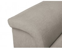 Rohová sedačka s rozkladom a úložným priestorom Kerman P - béžová / drevo (TX061)