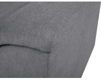 Rohová sedačka s rozkladom a úložným priestorom Kerman P - sivá / drevo (TX023)