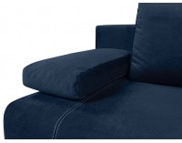 Pohovka s rozkladom a úložným priestorom Kinga III Lux - tmavomodrá