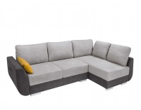Rohová sedačka s rozkladom Largo Lux L/P - svetlosivá / tmavosivá / žltá
