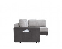 Rohová sedačka s rozkladom Largo Lux L/P - svetlosivá / tmavosivá / žltá