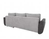Rohová sedačka s rozkladom Largo Lux L/P - svetlosivá / tmavosivá / žltá