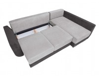 Rohová sedačka s rozkladom Largo Lux L/P - svetlosivá / tmavosivá / žltá