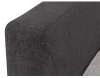 Rohová sedačka s rozkladom Largo Lux L/P - svetlosivá / tmavosivá / žltá