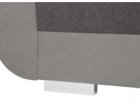 Rohová sedačka s rozkladom Largo Lux L/P - tmavosivá / sivá / tyrkysová