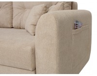 Rohová sedačka s rozkladom a úložným priestorom Leon Lux L/P - krémová