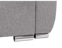 Rohová sedačka s rozkladom a úložným priestorom Leon Lux L/P - svetlosivá / tmavosivá
