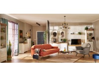 Pohovka Lisera - tmavoružová