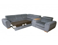 Rohová sedačka s rozkladom a úložným priestorom Living L - sivá