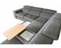 Rohová sedačka s rozkladom a úložným priestorom Living L - sivá