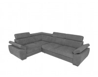Rohová sedačka s rozkladom a úložným priestorom Loft L - sivá