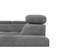 Rohová sedačka s rozkladom a úložným priestorom Loft L - sivá