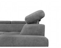 Rohová sedačka s rozkladom a úložným priestorom Loft L - sivá