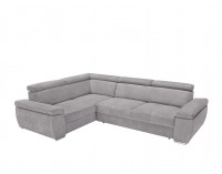Rohová sedačka s rozkladom a úložným priestorom Loft L - svetlosivá