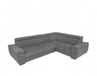 Rohová sedačka s rozkladom a úložným priestorom Loft P - sivá