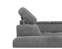Rohová sedačka s rozkladom a úložným priestorom Loft P - sivá
