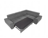 Rohová sedačka s rozkladom a úložným priestorom Loft P - sivá