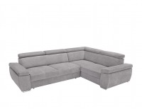 Rohová sedačka s rozkladom a úložným priestorom Loft P - svetlosivá
