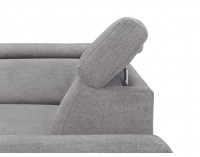 Rohová sedačka s rozkladom a úložným priestorom Loft P - svetlosivá