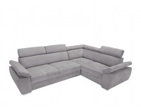 Rohová sedačka s rozkladom a úložným priestorom Loft P - svetlosivá