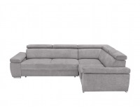 Rohová sedačka s rozkladom a úložným priestorom Loft P - svetlosivá