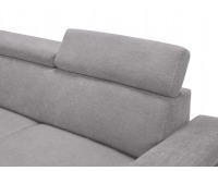 Rohová sedačka s rozkladom a úložným priestorom Loft P - svetlosivá