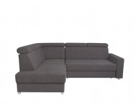 Rohová sedačka s rozkladom a úložným priestorom Lone L - grafitová