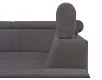 Rohová sedačka s rozkladom a úložným priestorom Lone L - grafitová