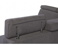 Rohová sedačka s rozkladom a úložným priestorom Lone L - grafitová